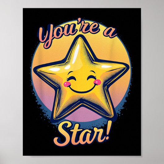 You're A Star Compliment Day Motivational Design  Poster (Voorkant)