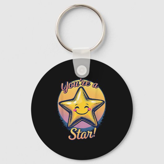 You're A Star Compliment Day Motivational Design Sleutelhanger (Voorkant)