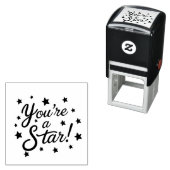 "You're a Star" Teacher Stamp – Cursive with Stars Zelfinktende Stempel (In situ)