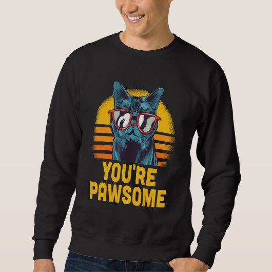 You're Awesome Cat Pun Cat Mom Kitten Dad Birthday Trui (Voorkant)