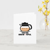 You're Bretwitful - Schattigee Sticker voor koffie Kaart (Gele Bloem)