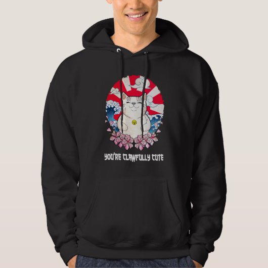 Youre Clawfully Cute Cat  Couples Kitten    1 Hoodie (Voorkant)