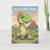 Youre Dino Mite Dad Schattigee Dinosaurus Vaderdag Kaart (Voorkant)