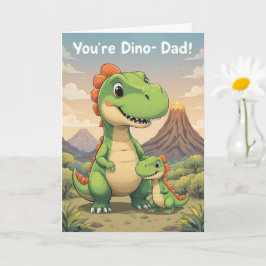 Youre Dino Mite Dad Schattigee Dinosaurus Vaderdag Kaart