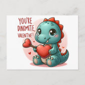 Youre Dinomite Valentijn Schattigee Dinosaur Liefd Briefkaart (Voorkant)
