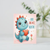 Youre Dinomite Valentijn Schattigee Dinosaur Liefd Briefkaart (Staand voorkant)