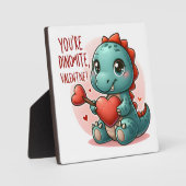 Youre Dinomite Valentijn Schattigee Dinosaur Liefd Fotoplaat (Voorkant)
