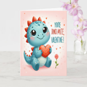 Youre Dinomite Valentijn Schattigee Dinosaur Liefd Kaart