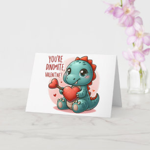 Youre Dinomite Valentijn Schattigee Dinosaur Liefd Kaart