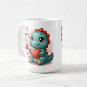 Youre Dinomite Valentijn Schattigee Dinosaur Liefd Koffiemok (Voorkant links)