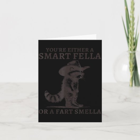 You're Either A Smart Fella Or A Fart Smella Vinta Kaart (Voorkant)