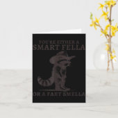 You're Either A Smart Fella Or A Fart Smella Vinta Kaart (Gele Bloem)