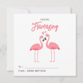 You're Flamazing | Flamingo Valentines Day Class Feestdagenkaart (Voorkant)