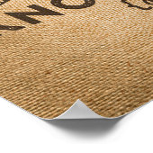 Youre Happy Go Away Burlap Poster (Hoek)