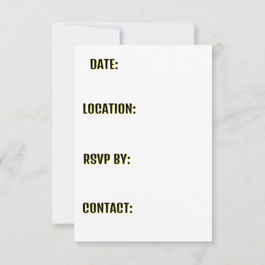 YOU'RE INVITED! SAVE THE DATE! SAVE THE DATE (Achterkant)