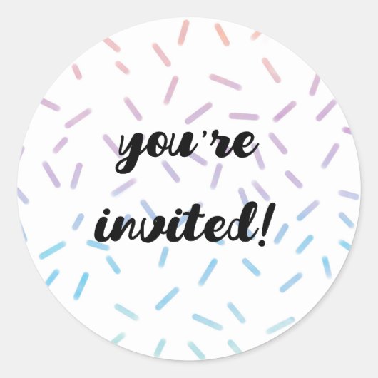 You're Invited - Sprinkle Sticker (Voorkant)