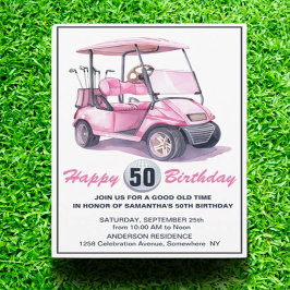  You're Invited to a Tee-rific 50th Golf Party Kaart