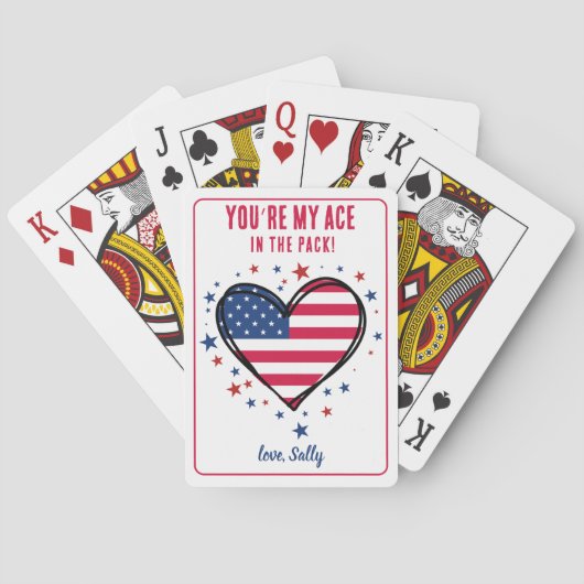 You're My Ace in the Pack! | Romantic Valentine’s  Pokerkaarten (Achterkant)