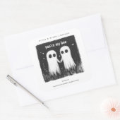 You're My Boo Funny Halloween Candle Label Square (Envelop)