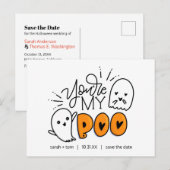 You're My Book - Halloween Bewaar de datum Aankondigingskaart (Voorkant / Achterkant)