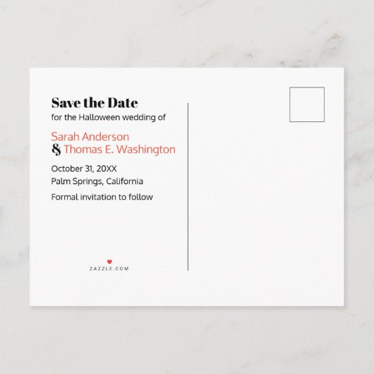 You're My Book - Halloween Bewaar de datum Aankondigingskaart (Achterkant)