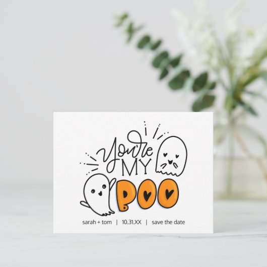 You're My Book - Halloween Bewaar de datum Aankondigingskaart (Staand voorkant)