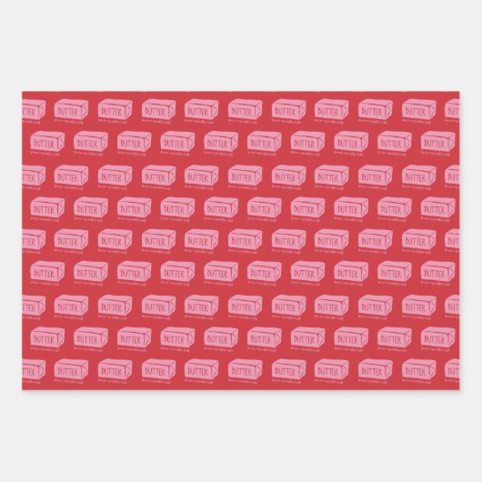 You're My Butter Half - Punny Valentijns's Wrappin Inpakpapier Vel (Voorkant 2)