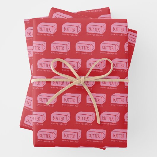 You're My Butter Half - Punny Valentijns's Wrappin Inpakpapier Vel (In situ)