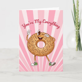 You're My Everything Bagel Valentines Day Card Feestdagen Kaart