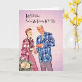 You're My Favorite Boy Toy, Valentines Day Card Kaart (Gele Bloem)