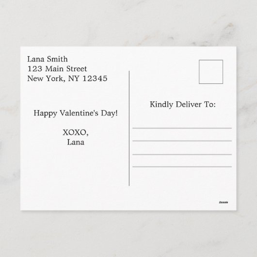 You're My Forever, Schattige Roze Vliegtuig & Hart Feestdagenkaart (Achterkant)