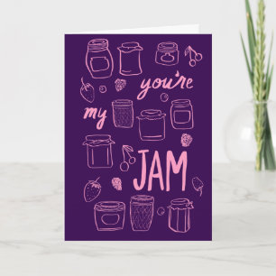 YOURE MY JAM Schattige Jars Illustratie Valentijns Kaart