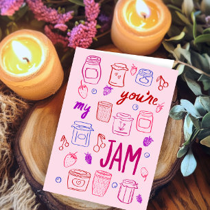 YOURE MY JAM Schattige Jars Illustratie Valentijns Kaart