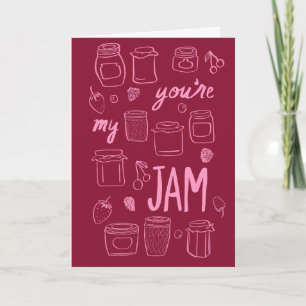 YOURE MY JAM Schattige Jars Illustratie Valentijns Kaart