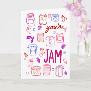 YOURE MY JAM Schattige Jars Illustratie Valentijns Kaart