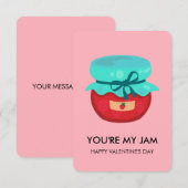 You're My Jam Valentine, Kids School Classroom Notitiekaartje (Voorkant / Achterkant)
