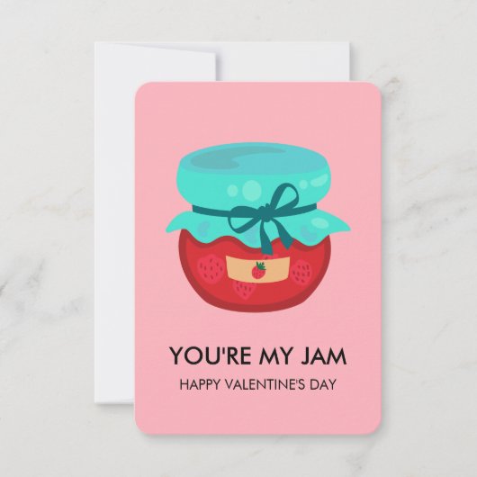 You're My Jam Valentine, Kids School Classroom Notitiekaartje (Voorkant)