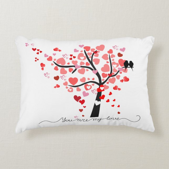 You're My Love Pillow -  minimalistische retro Accent Kussen (Voorkant)