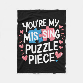 You're My Missing Puzzle Piece Valentine Matching  Fleece Deken