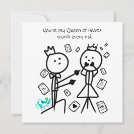 You're My Queen of Hearts Card Bedankkaart