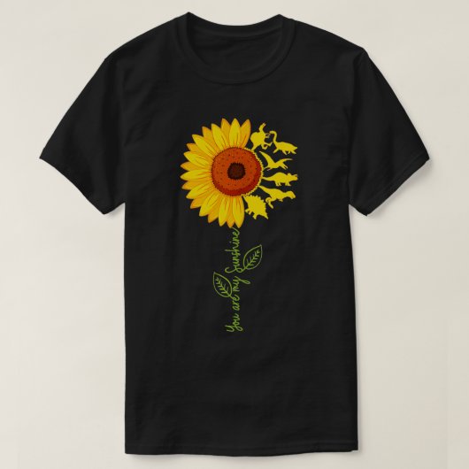 Youre My Sunshine Sunflower Dinosaur TRex Dino Lov T-shirt (Design voorkant)