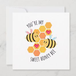You're My Sweet Honey Bee Flat Card Feestdagenkaart
