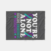 You're Not Alone Depression Suicide Prevention Awa Fleece Deken (Voorkant (Horizontaal))