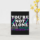You're Not Alone Depression Suicide Prevention Awa Kaart (Gele Bloem)