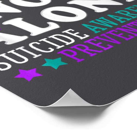 You're Not Alone Depression Suicide Prevention Awa Poster (Hoek)