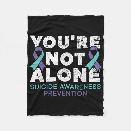 Youre Not Alone Depression Suicide Prevention Awar Fleece Deken (Voorkant)