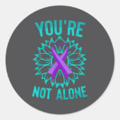 Youre Not Alone  Ronde Sticker (Voorkant)