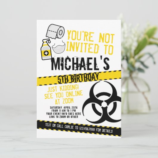 You're not invited kaart (Staand voorkant)