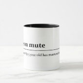 "You're on mute" Grappig Kantoor Quote Zwart Wit Mok (Midden)