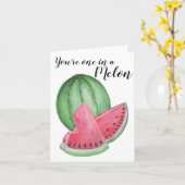 You're one in a melon Greeting Card Kaart (Gele Bloem)